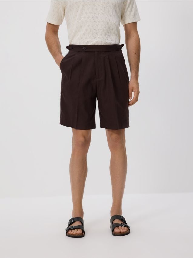 Regular linen blend shorts - RESERVED