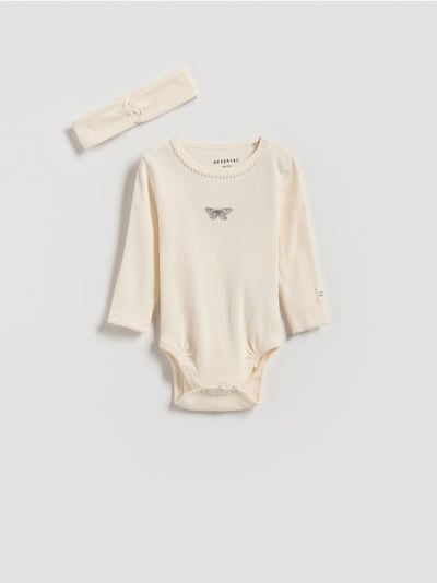 BABIES` BODY SUIT & HEADBAND