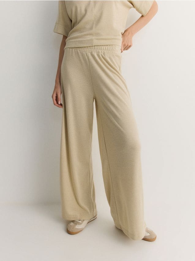 Reserved - LADIES` TROUSERS - bej