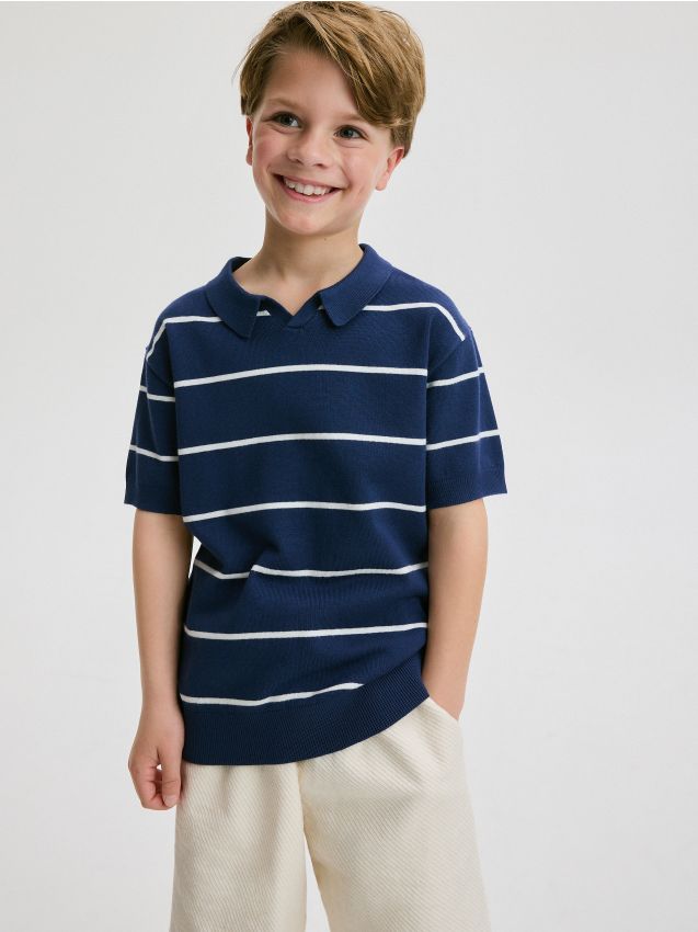 Pull façon polo en viscose majoritaire - RESERVED