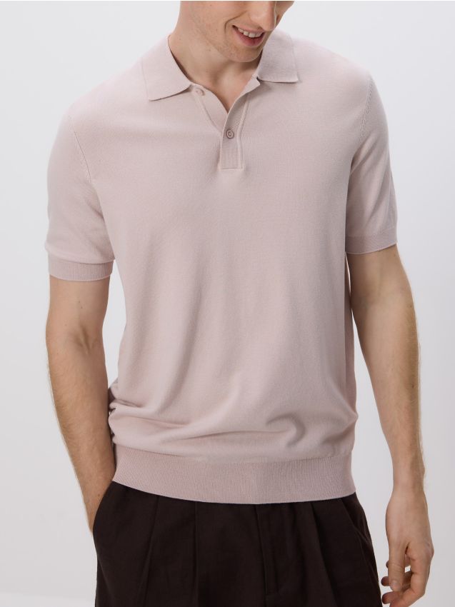 Pull façon polo en viscose majoritaire - RESERVED