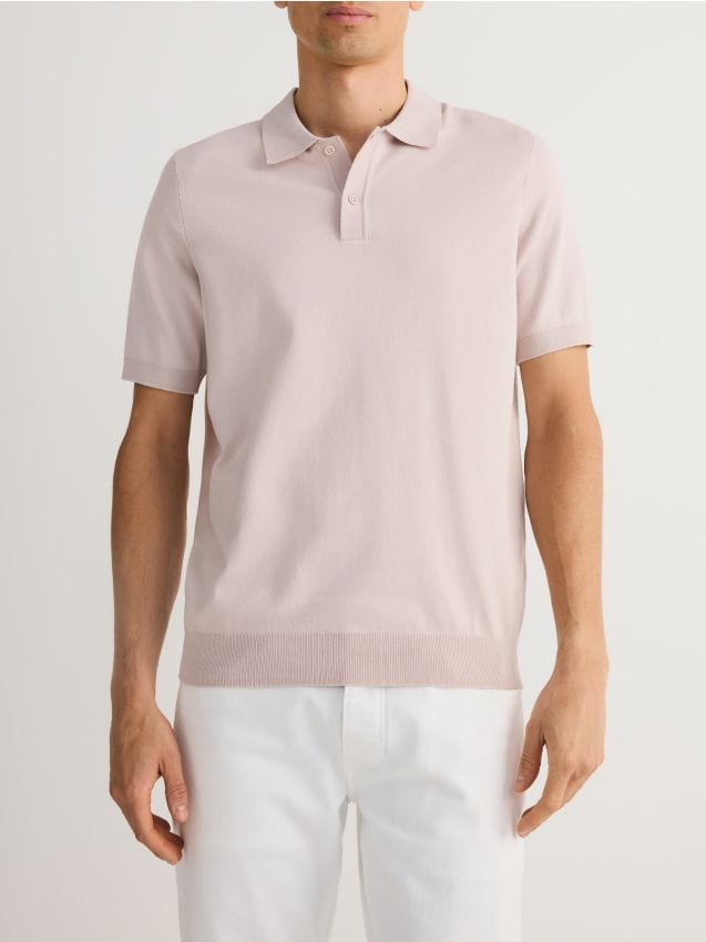 Polosweater met een hoog viscosegehalte - RESERVED