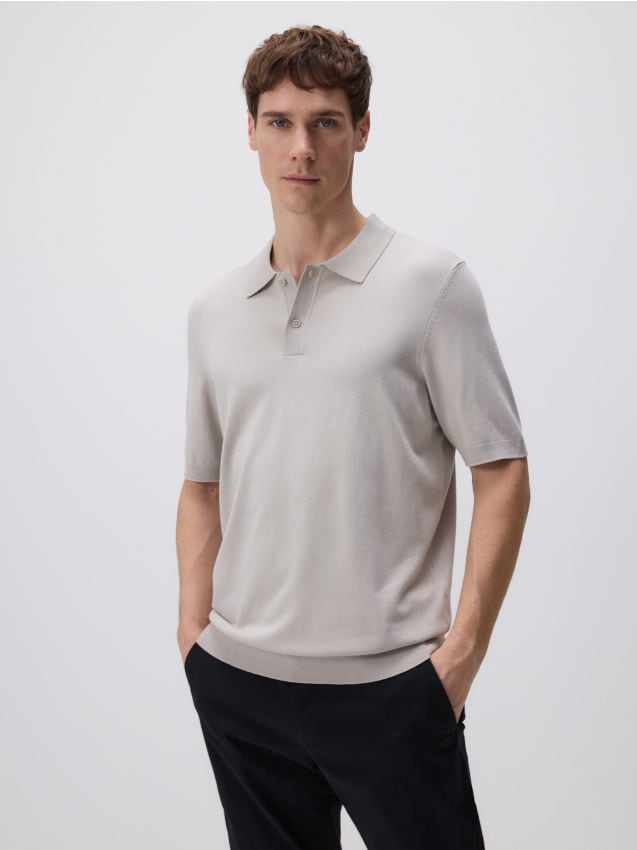 Pull façon polo en viscose majoritaire - RESERVED