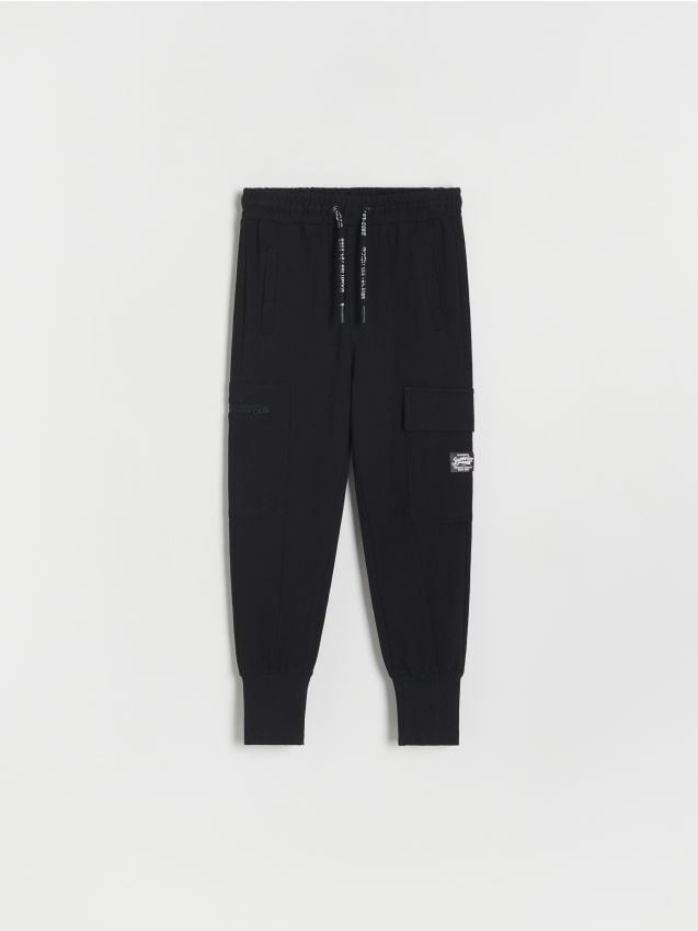 Reserved - Pantaloni de bumbac Jogger - negru