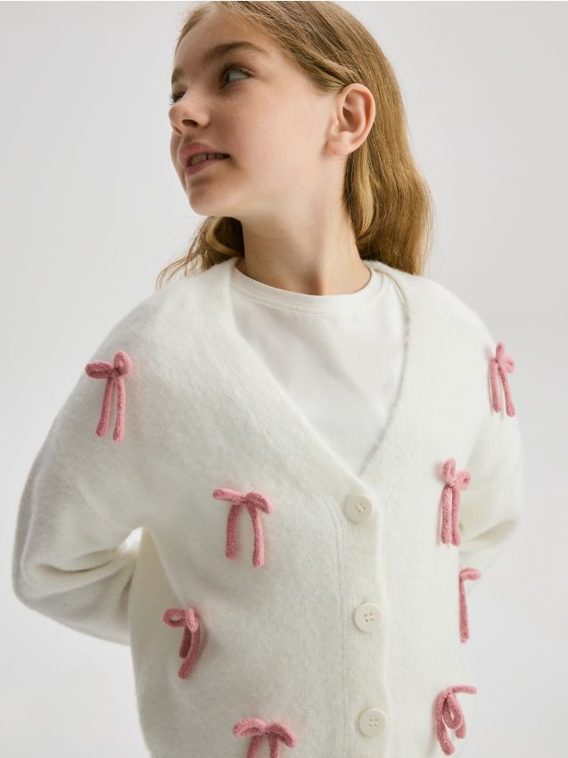 Cardigan with bows - RESERVED