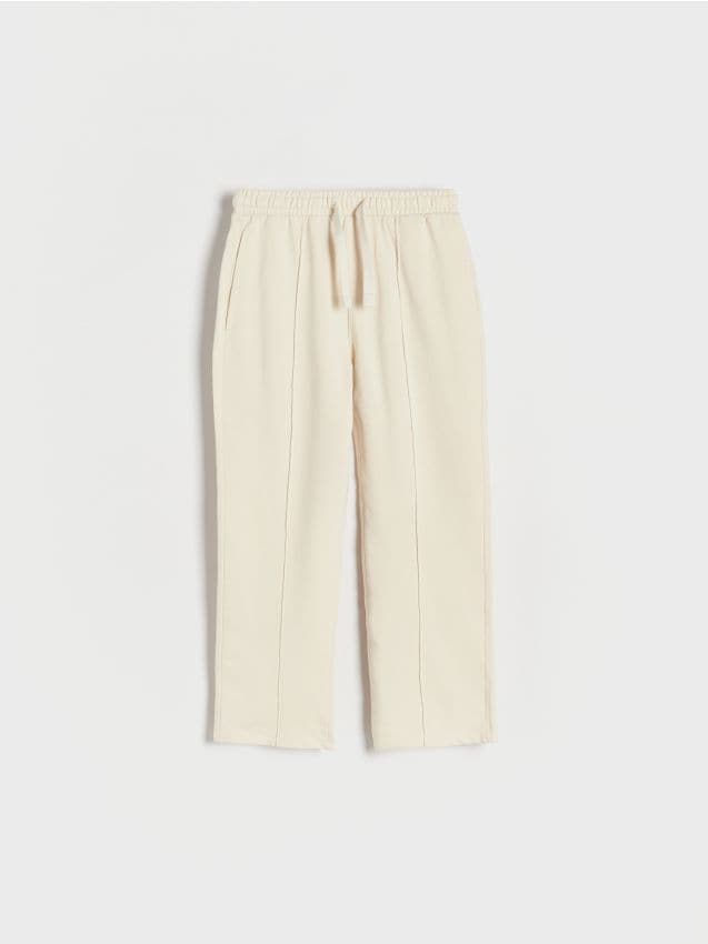 Reserved - pantaloni de trening cu cusături decorative - nude