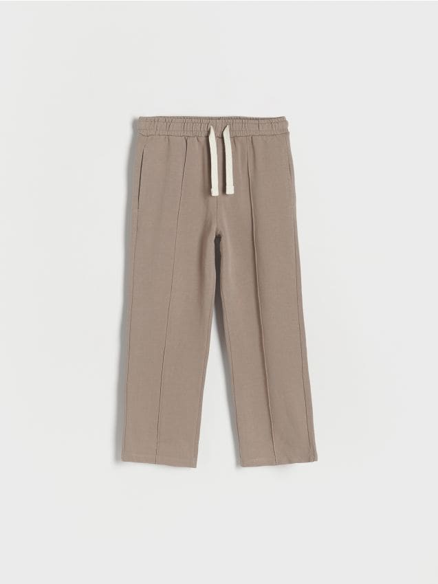 Reserved - pantaloni de trening cu cusături decorative - maro