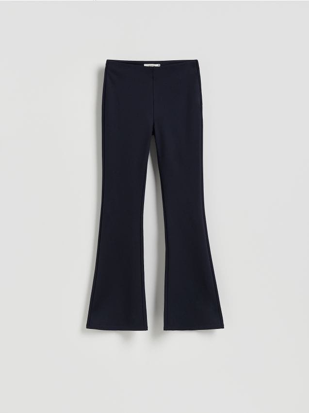 Viscose blend flare trousers - RESERVED