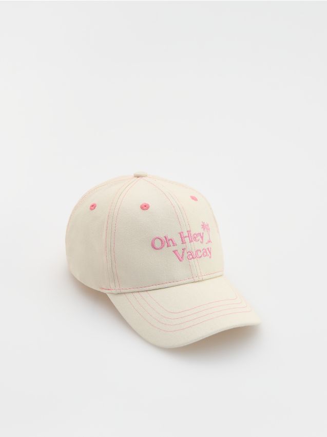 Reserved - Șapcă din bumbac cu broderie - multicolor