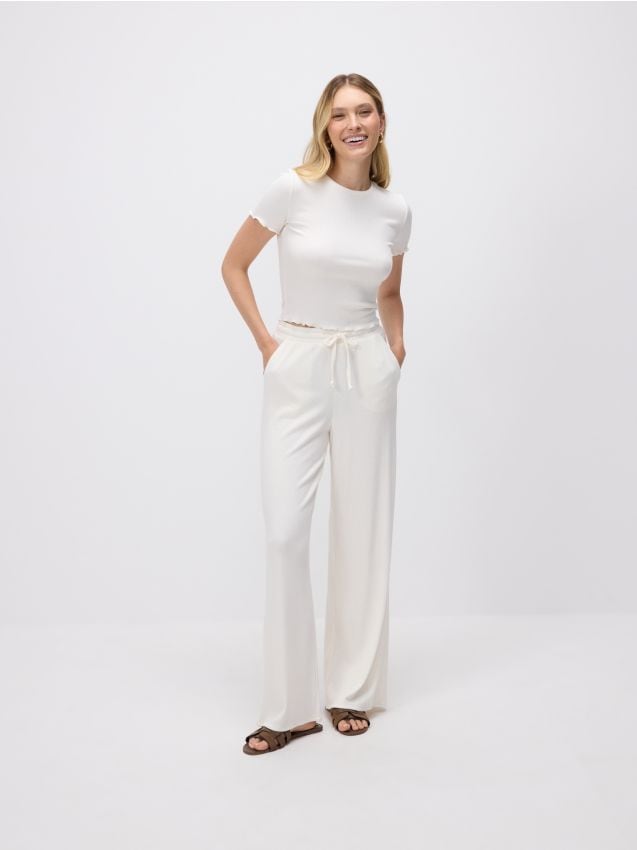 Structural fabric trousers - RESERVED