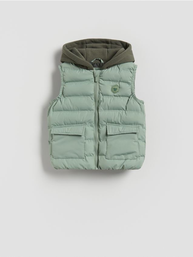 Quilted vest with hood - RESERVED