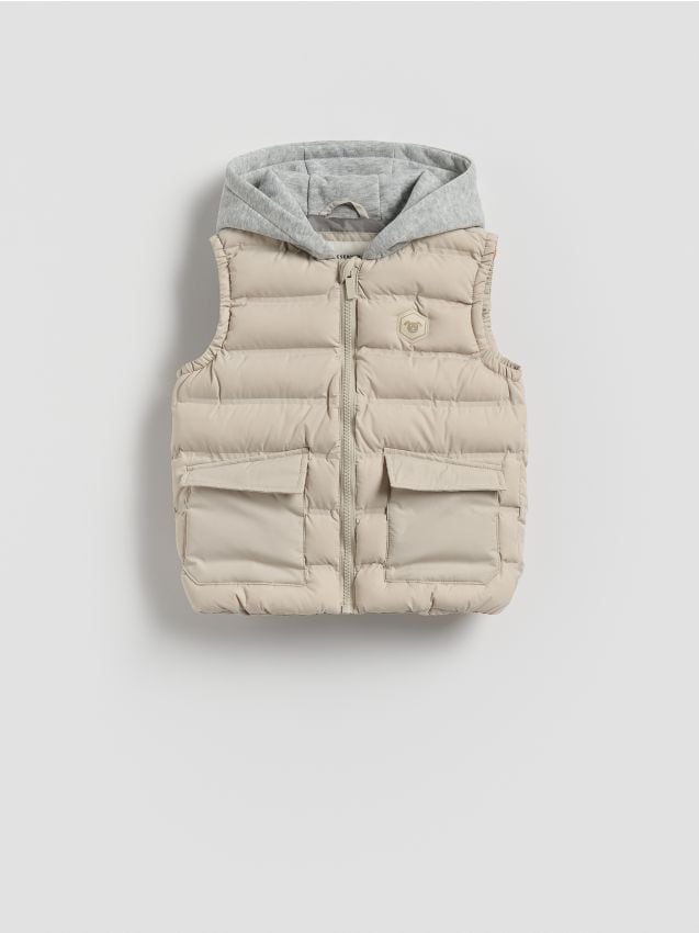 Quilted vest with hood - RESERVED