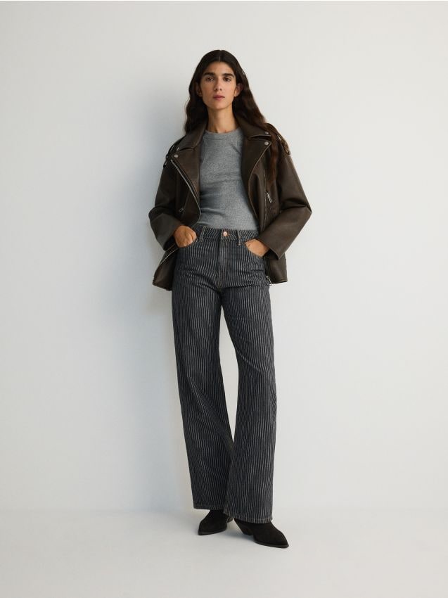 Stripe straight jeans - RESERVED