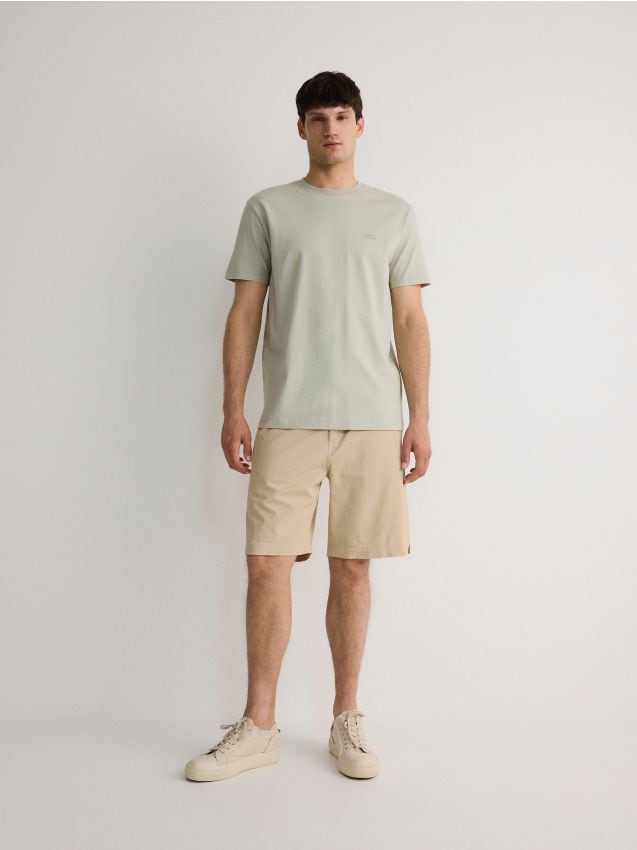 Reserved - tricou regular cu imprimeu - verde-deschis
