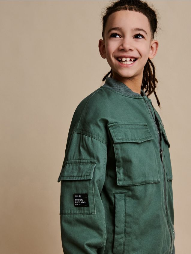 Oversized cotton bomber jacket - RESERVED