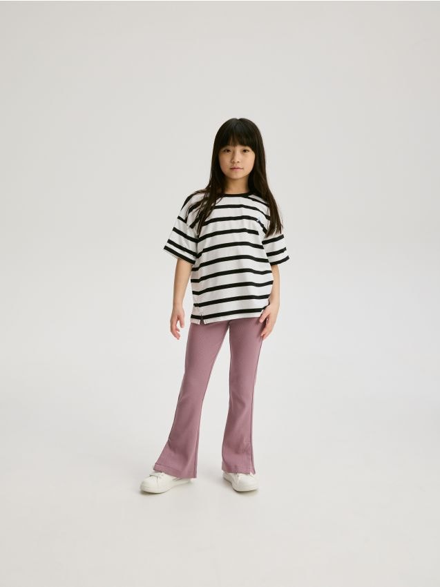 Flare trousers with splits - RESERVED