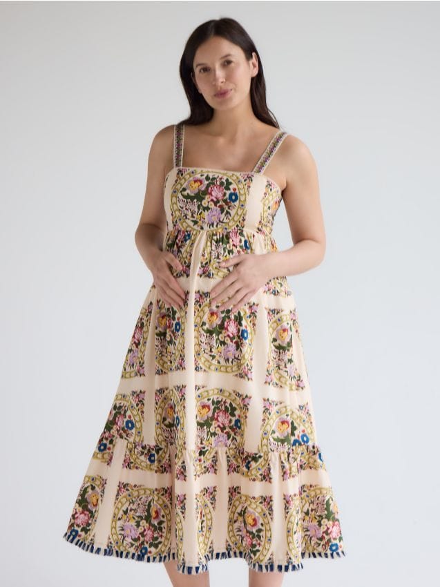 Patterned sleeveless dress - RESERVED