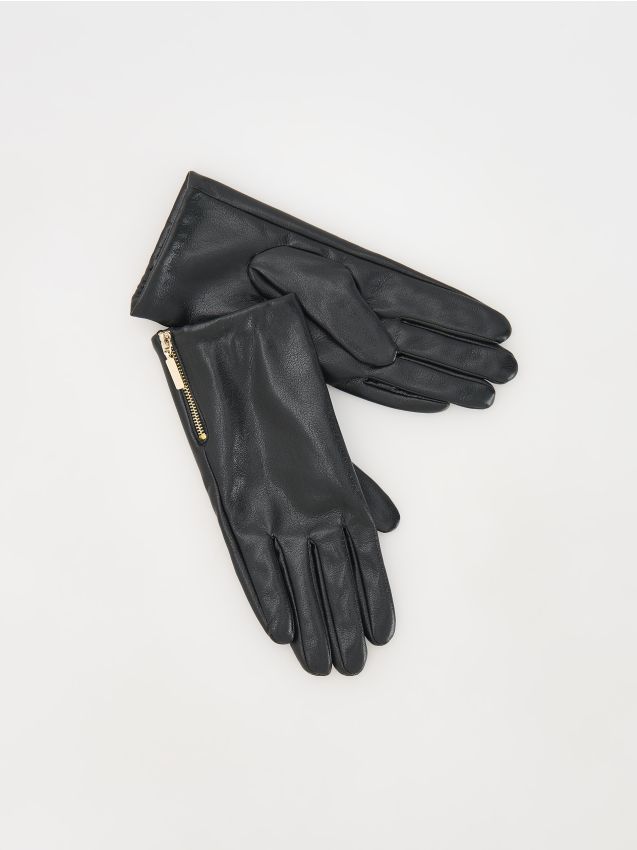 Reserved - LADIES` GLOVES - negru