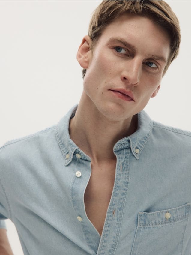 Regular fit denim shirt - RESERVED