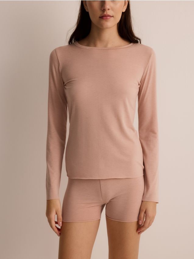Zweiteiliges Pyjama-Set aus Viskosegemisch - RESERVED