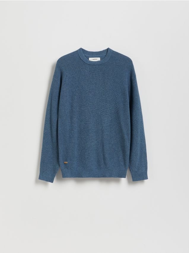 Reserved - Pulover din bumbac - bleumarin