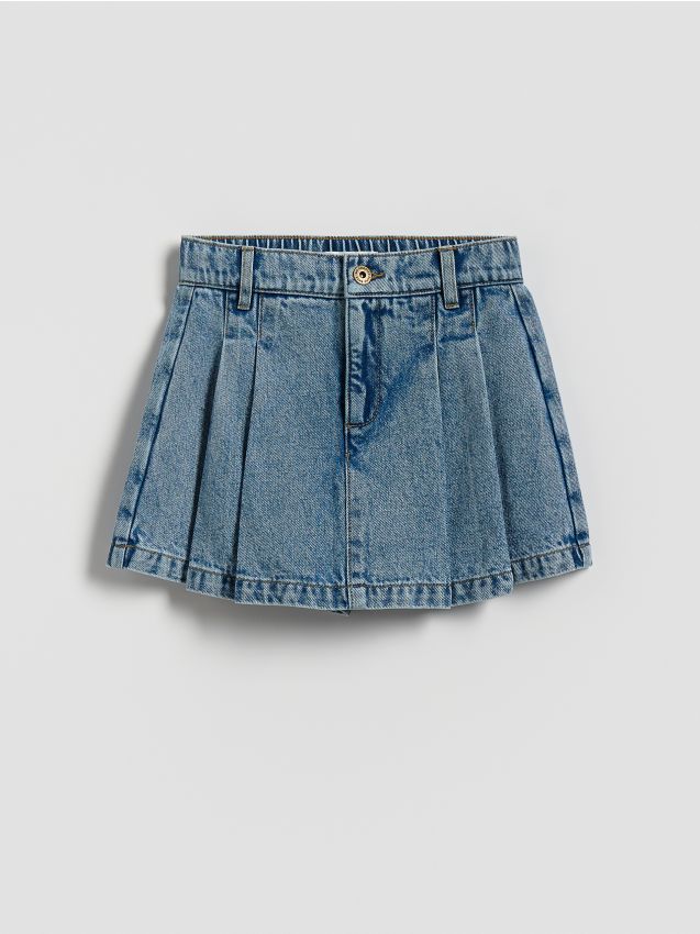 Reserved - Fustă tip tenis din denim - albastru