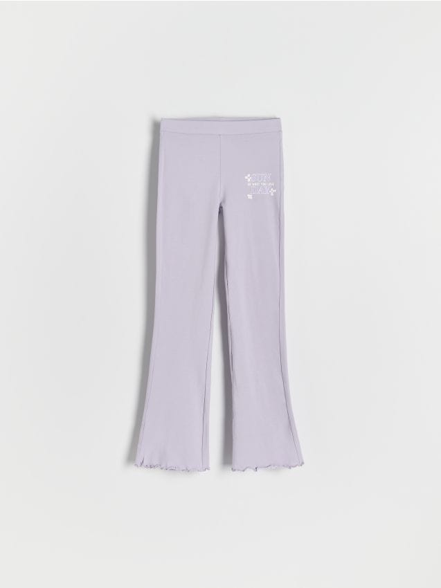 Printed flare trousers - RESERVED