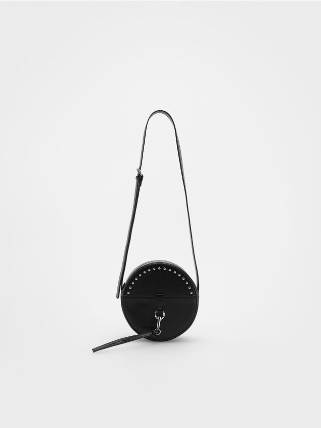 Reserved - poșetă rotundă - negru