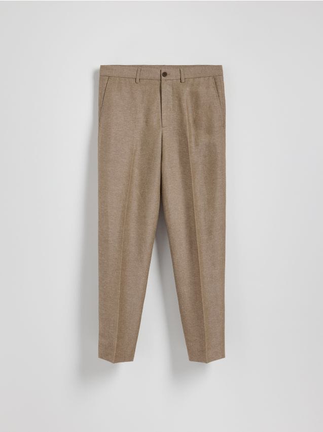 Chino regular pantalone s mešavinom lana - RESERVED