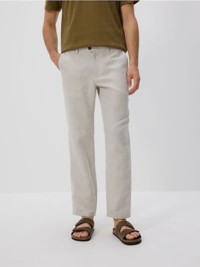 Chino regular kelnės su linu