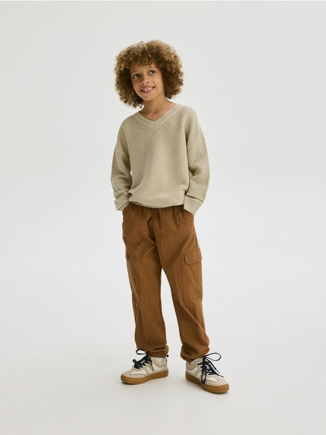 Reserved - boys` trousers - maro