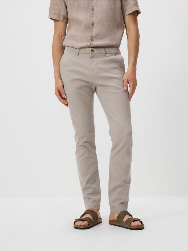 Chino slim cotton rich trousers - RESERVED
