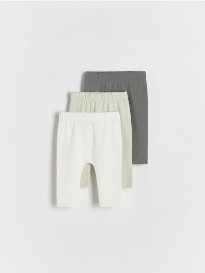 Bomuldsrige bukser – 3-pak