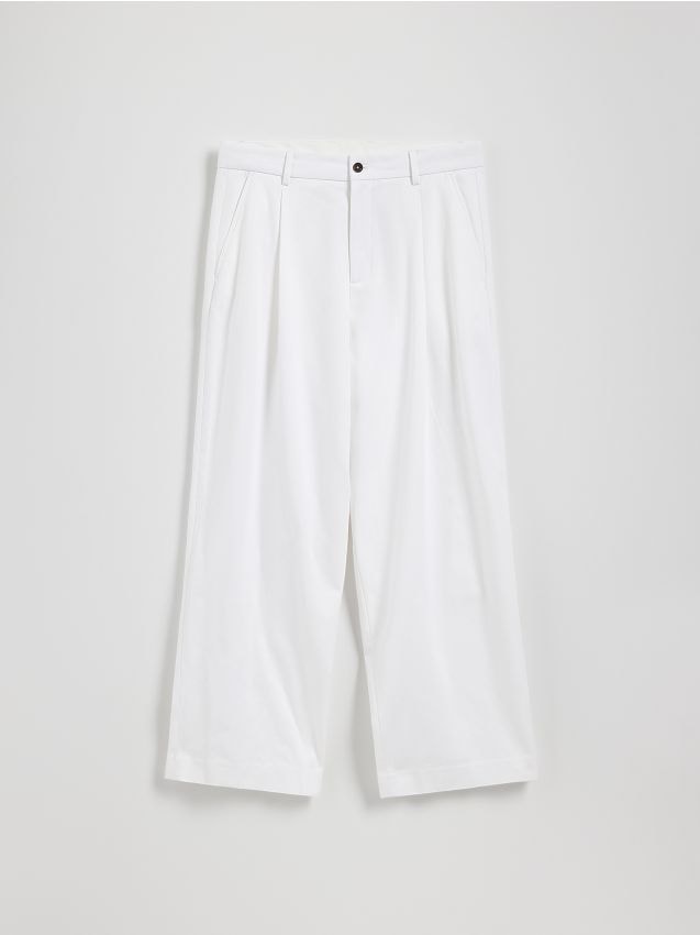 Loose trousers with linen blend - RESERVED
