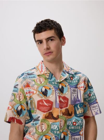 Comfort fit patterned shirt
