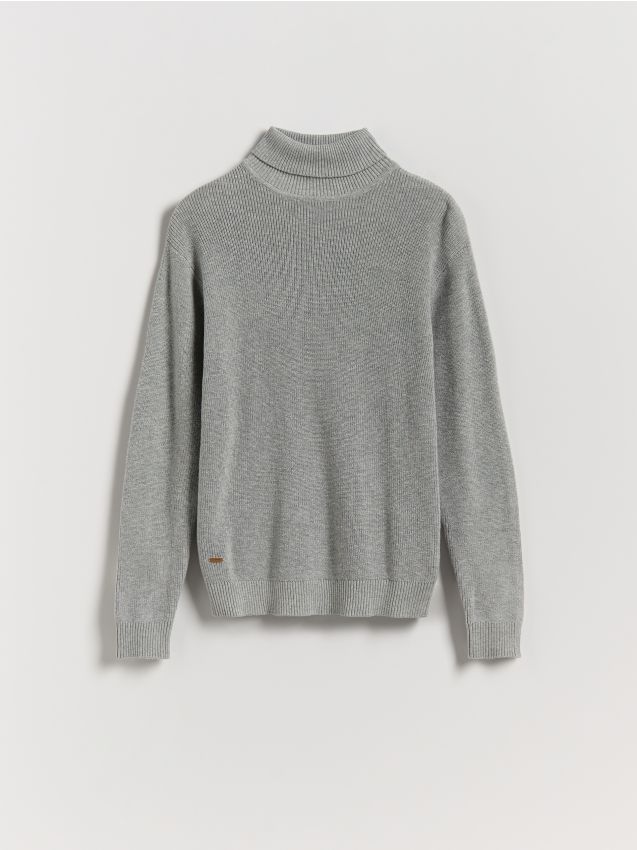 Cotton rich turtleneck - RESERVED