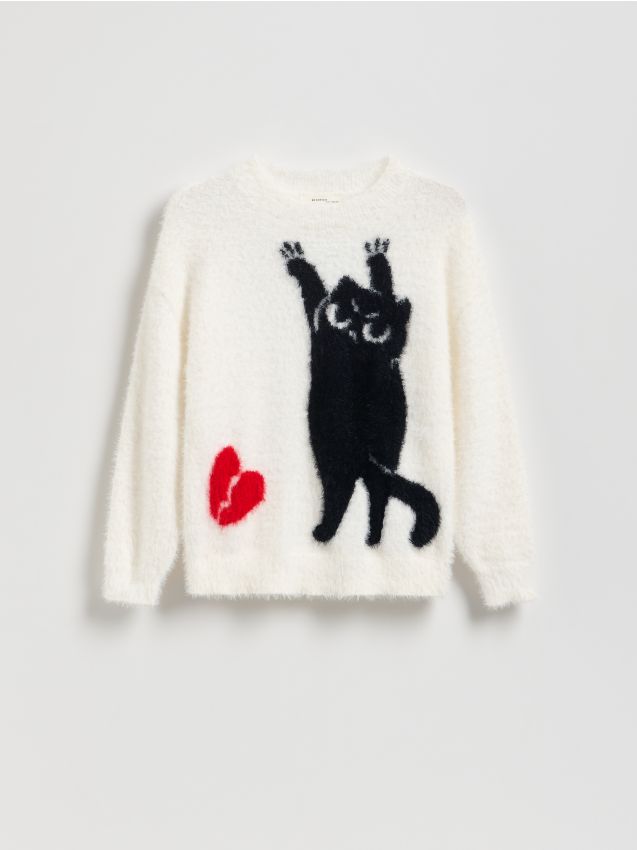 Reserved - Pulover cu aplicații - multicolor