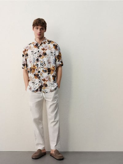 Comfort fit viscose shirt