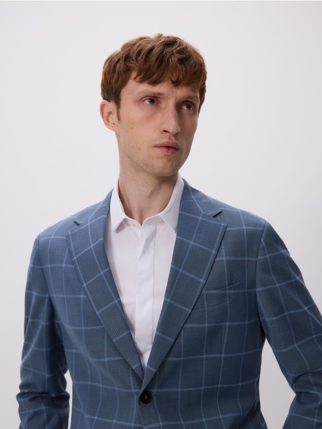 Check slim fit blazer - RESERVED