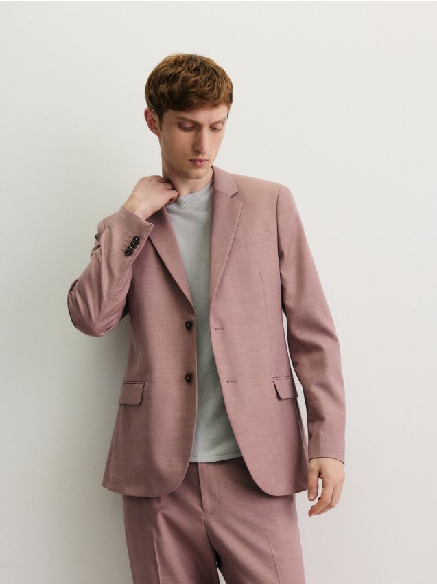 Slim fit blazer with viscose blend - RESERVED