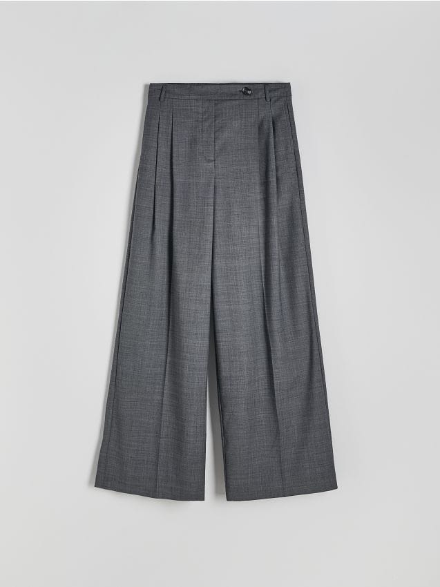 Wool blend suit trousers - RESERVED