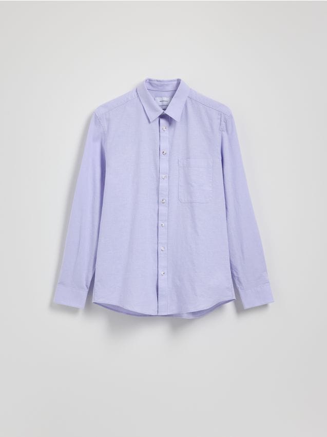 Regular fit linen blend shirt - RESERVED