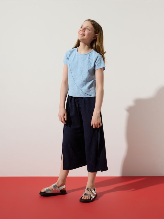 Blouse with asymmetric stitching - RESERVED