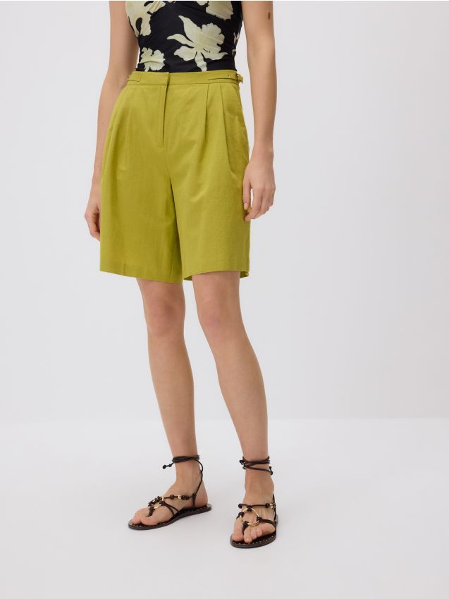 Shorts with linen blend - RESERVED