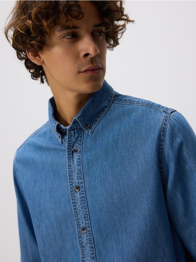 Regular fit denim shirt - RESERVED