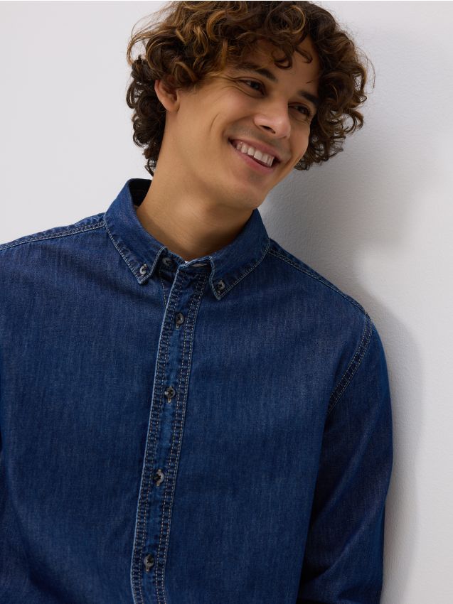 Regular fit denim shirt - RESERVED
