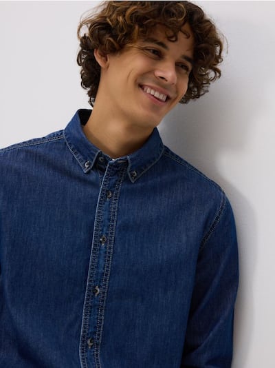Regular fit denim shirt