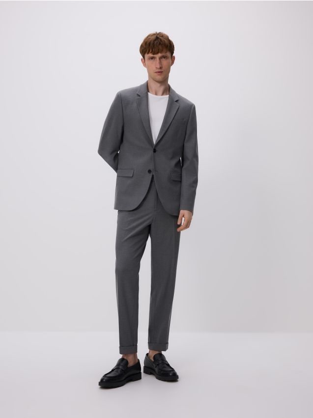 Suit trousers with pressed crease - RESERVED