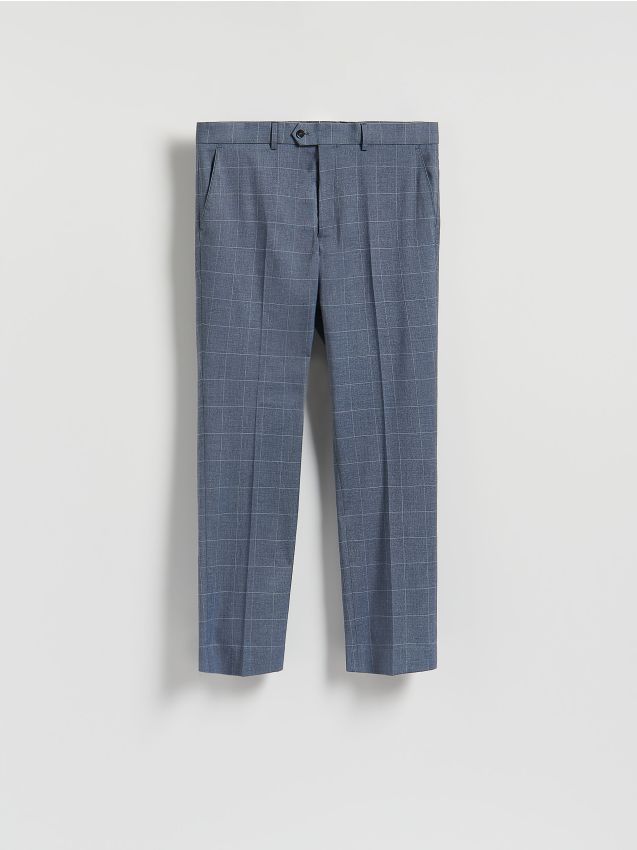 Reserved - Официален панталон с високо съдържание на вискоза - индиго