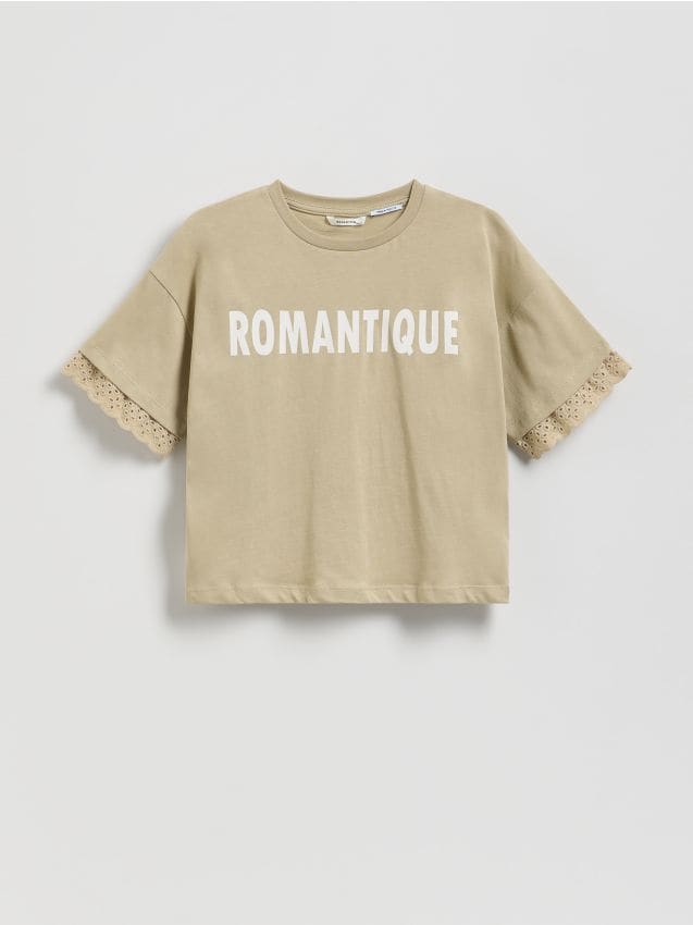 Short T-shirt with print - RESERVED